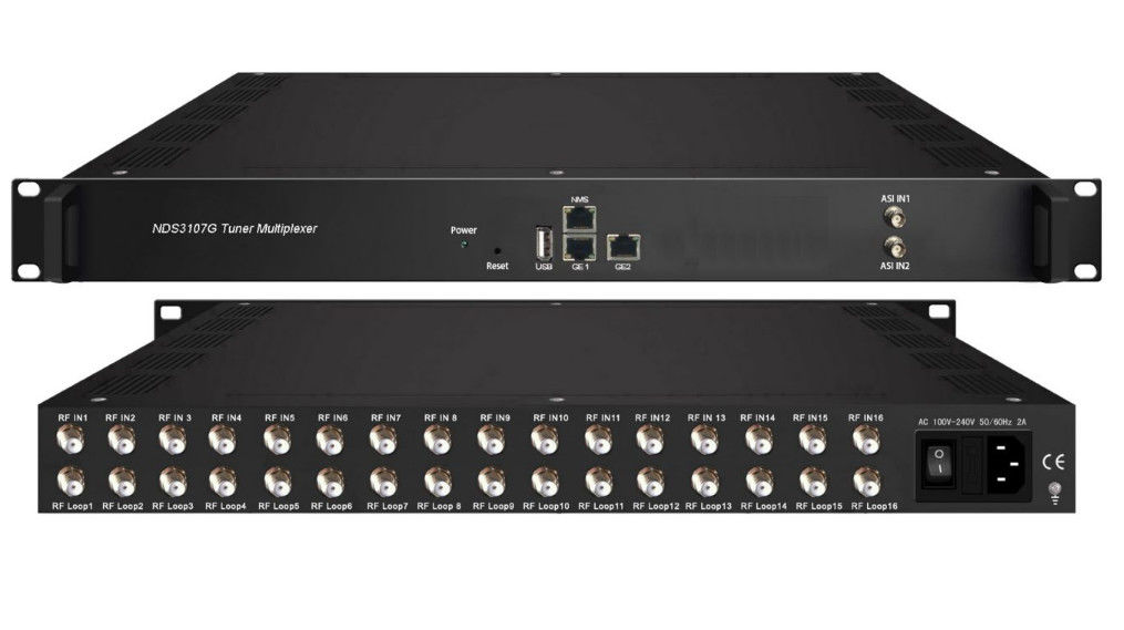 NDS3107G DVB Modulator Tuner Multiplexer 16 In 1