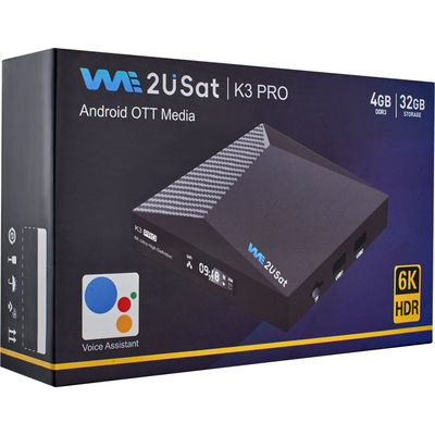 WE2U Sat K3 Pro IPTV Box Android Enjoy Sports OEM With No Monthly Fee