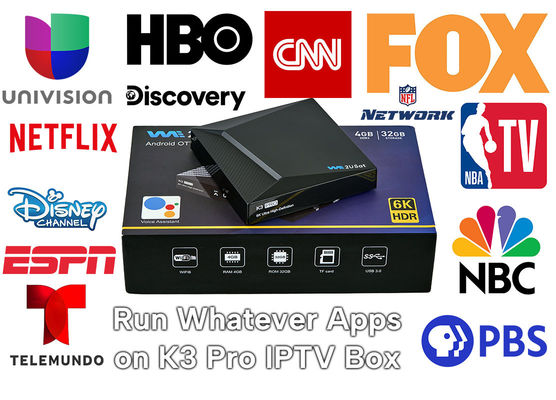 2GB RAM Android IPTV Box OTT Streaming HD 4K 1080P No Monthly Fee